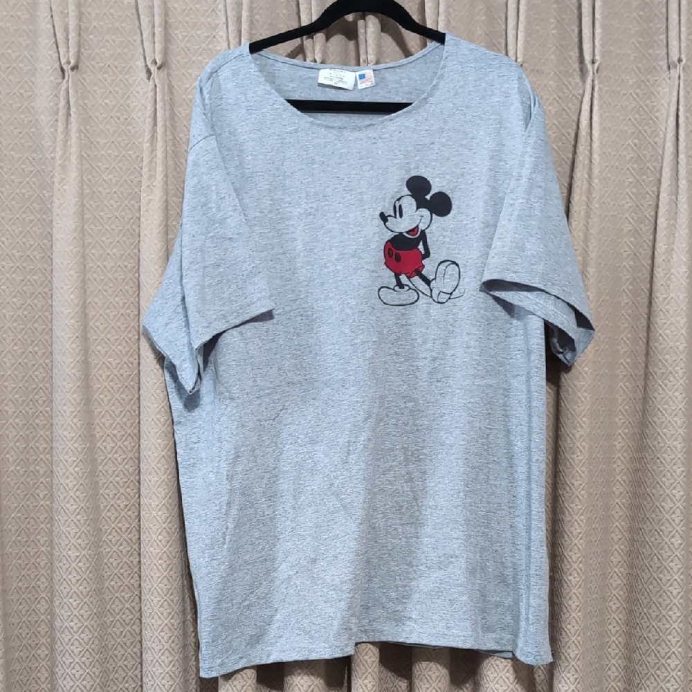 Vintage Women's Size 2X Bleema Micky Mouse Gray Short Sleeve T-shirt